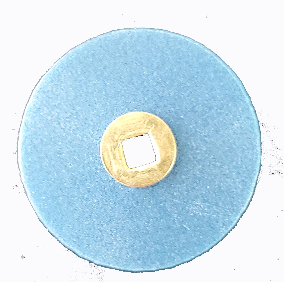 MaxiFinish BRASS CENTER DOUBLE SIDE PLASTIC DISC 7/8\"(21mm) FINE grit box of 100