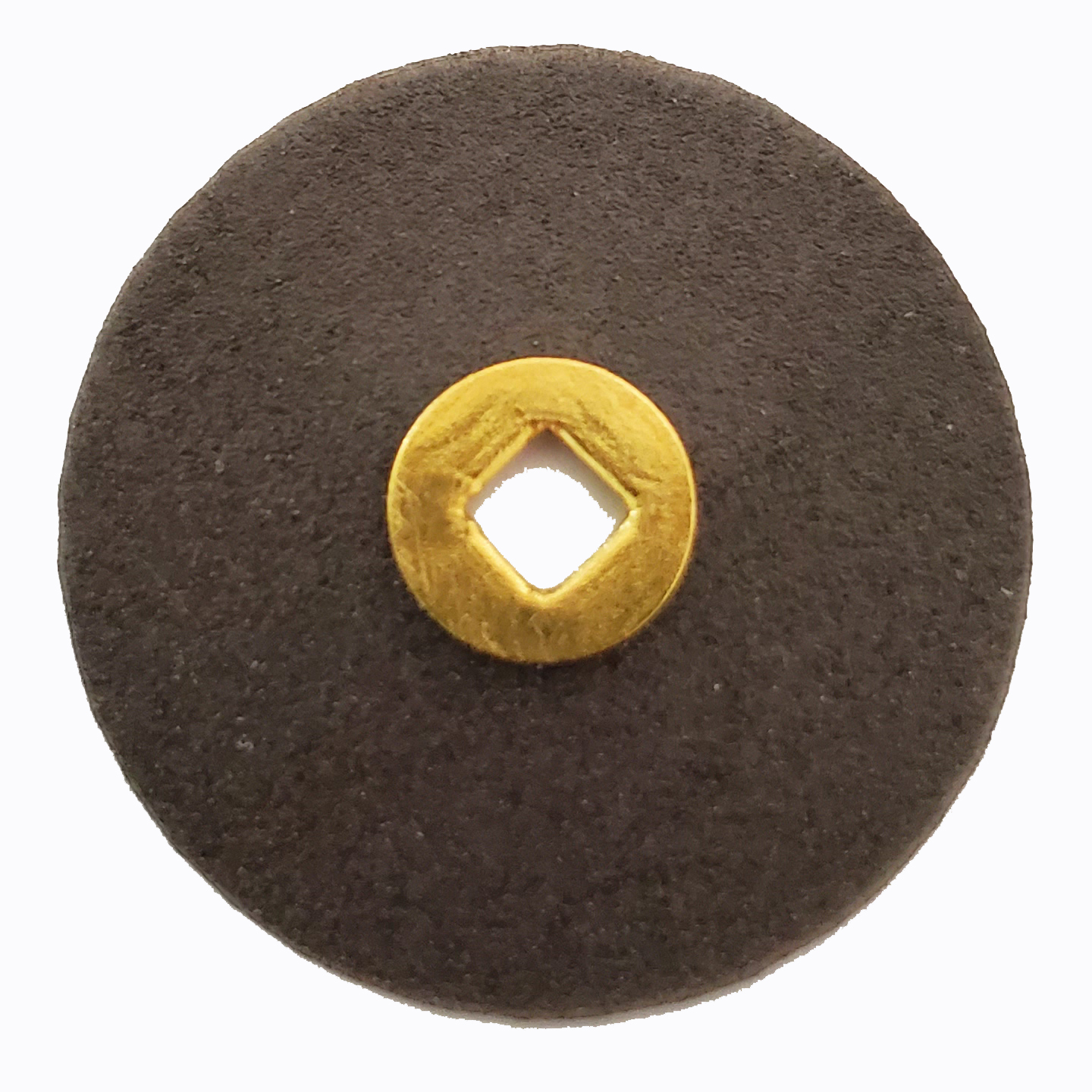 MaxiFinish BRASS CENTER DOUBLE SIDE PLASTIC DISC 7/8\"(21mm) COARSE grit box of 100