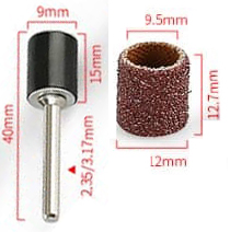 No-Lap Abrasive arbor bands + mandrel pak of 100 9.5x12.7mm m