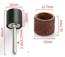 No-Lap Abrasive arbor bands + mandrel pak of 100 12.7x12.7mm m