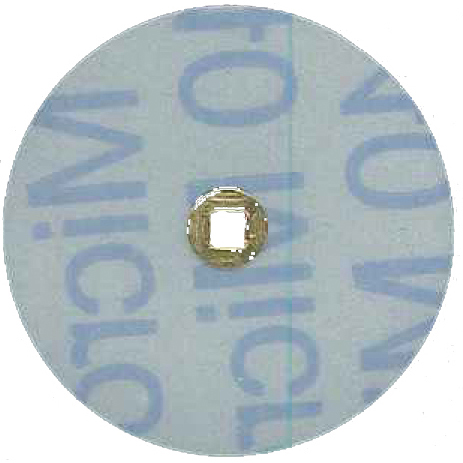 MaxiFinish BRASS CENTER 3M ALUMINUM OXIDE PLASTIC DISC 1 1/2\"(38mm) MEDIUM grit 100 pcs