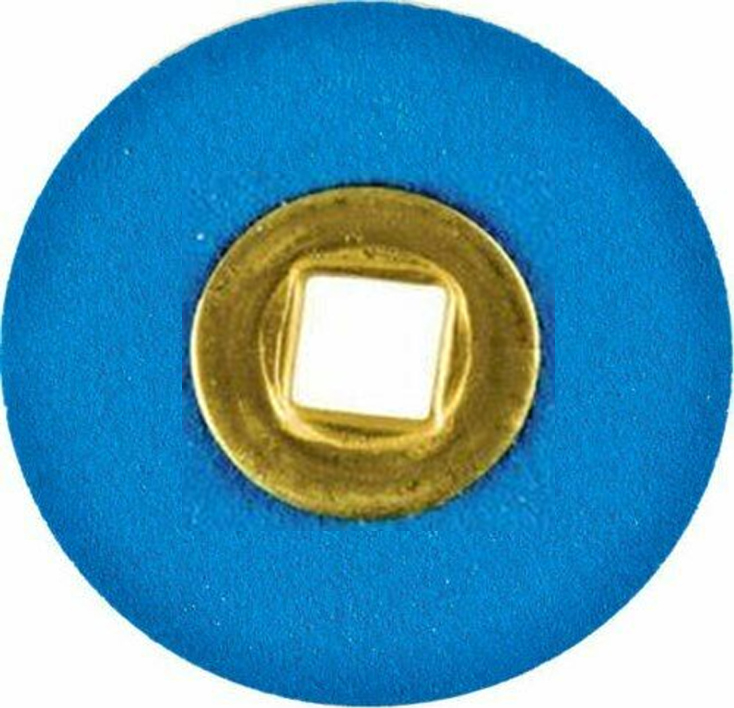 BRASS CENTER BLUE ZIRCONIA DISC 7/8\"(21mm) COARSE grit box of 100
