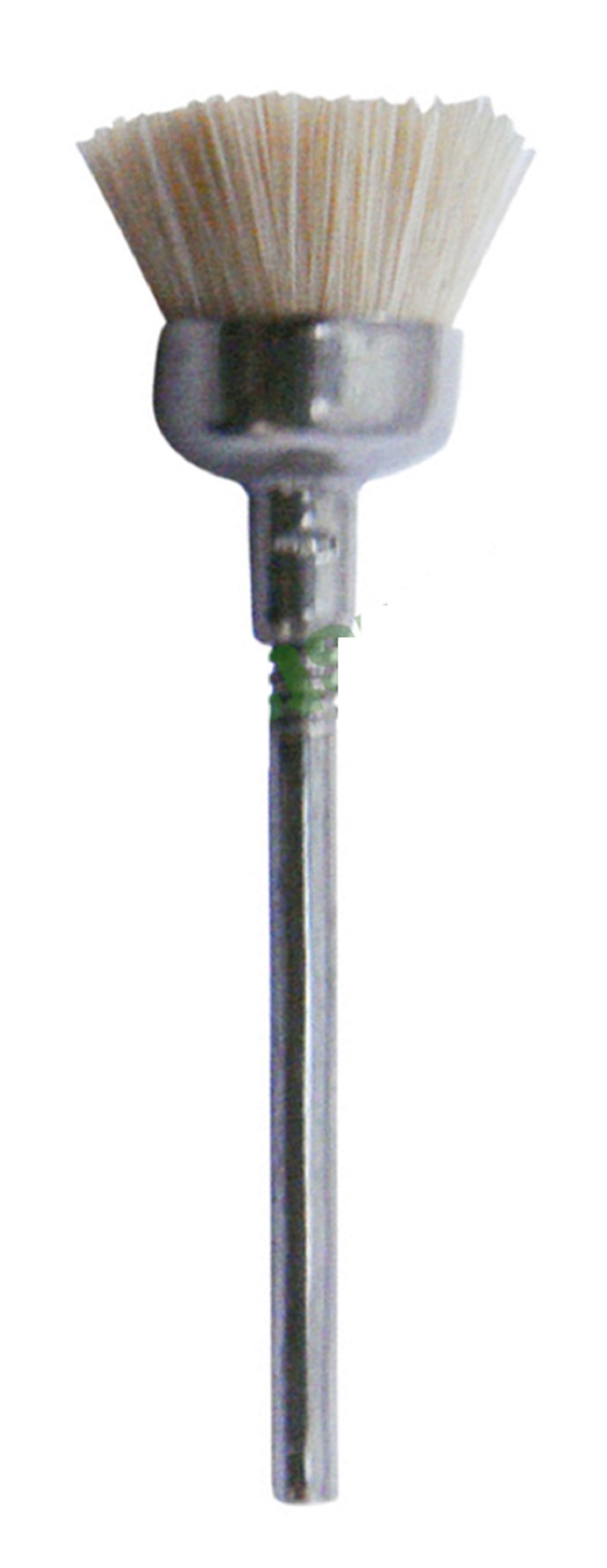 SOFT, BRISTLE CUP BRUSHES, MOUNTED on a 3/32\" (2.3mm) mandrel , sold in packs of 12
