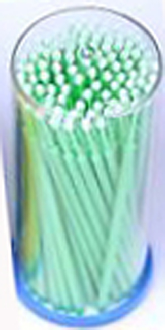 MICRO APPLICATOR BRUSH 2.00MM / 100PCS REGULAR GREEN - Click Image to Close
