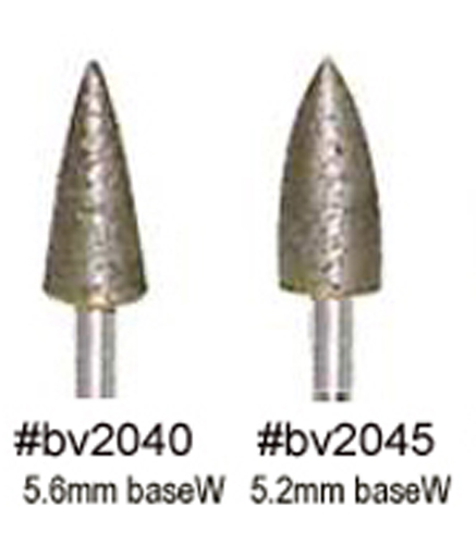 DIAMOND BUR, SINTERED, Coarse 120 grit 2.34mm mandrel(hp)Cone, pointed 13mm x 5mm