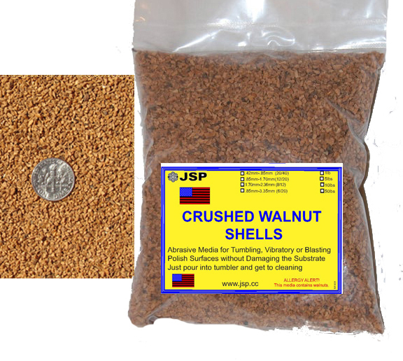 Crushed walnut shell .85-1.7mm 12/20 10 lb - Click Image to Close