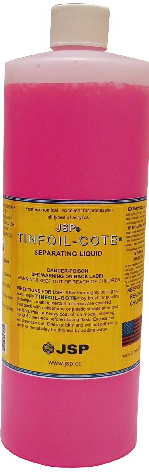 JSP® TINFOIL-COTE SEPARATING LIQUID (thick)16 ozs - Click Image to Close