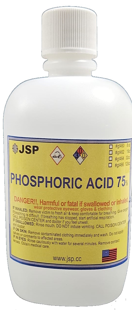 PHOSPHORIC ACID 75% 1/2 Liter UPS SHIPPABLE