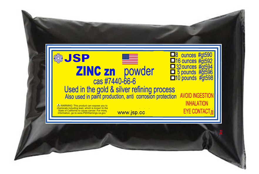 ZINC POWDER Zn 32 ounces ( 2 pounds)