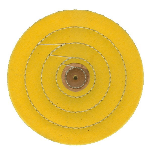 3\" YELLOW BUFF W/LEATHER CENTER