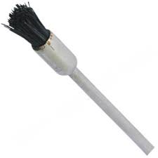 MINIATURE END BRUSH, MOUNTED on a 3/32\" (2.3mm) mandrel , sold in packs of 12