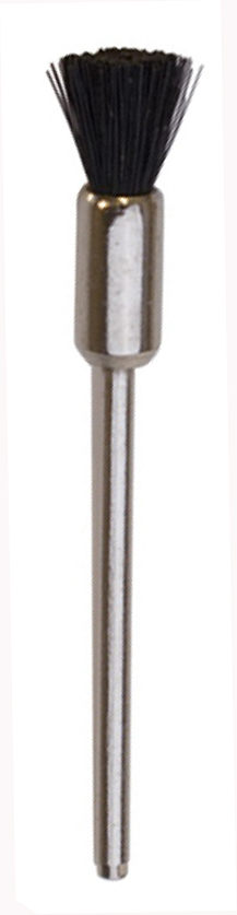 END BRUSH, MOUNTED STEEL on a 3/32\" (2.3mm) mandrel , sold in packs of 12