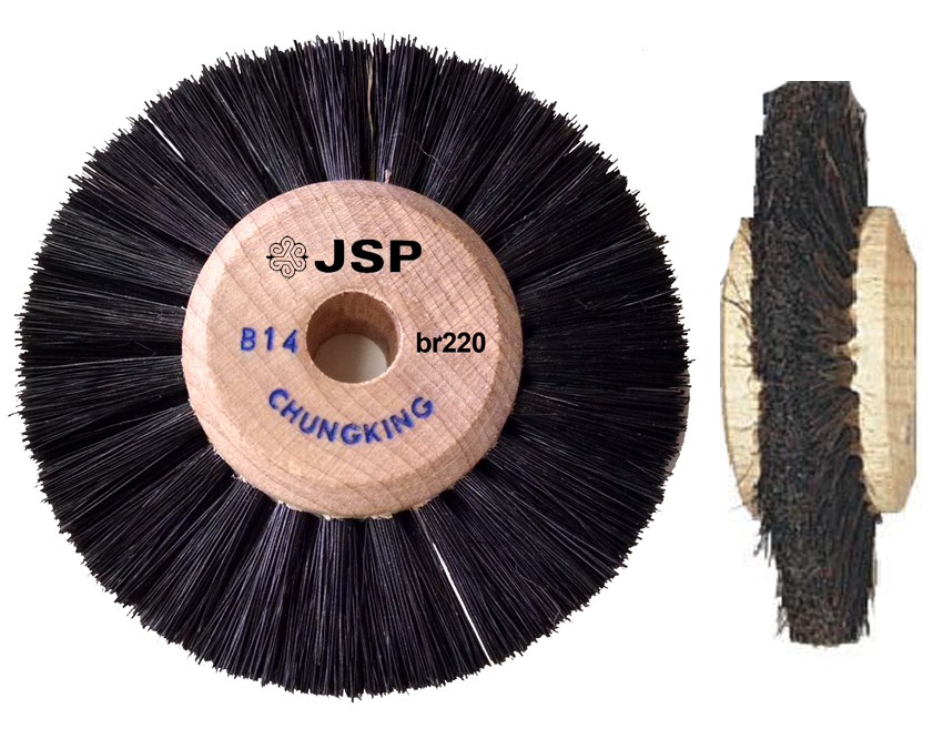 JSP #b14 wood hub brush 2 rows 2 1/8\" diameter