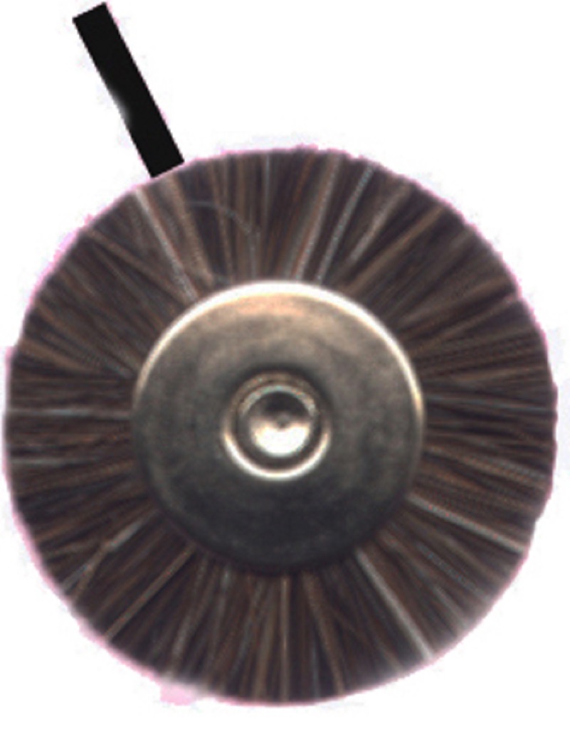 MINIATURE BRUSHES, MOUNTED Soft Gray 11/16\"(17mm) 3/32\" (2.3mm) mandrel paks of 12