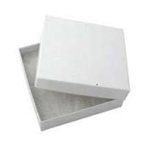 COTTON FILLED BOXES WHITE,3\"X3\"X1.06\" #33
