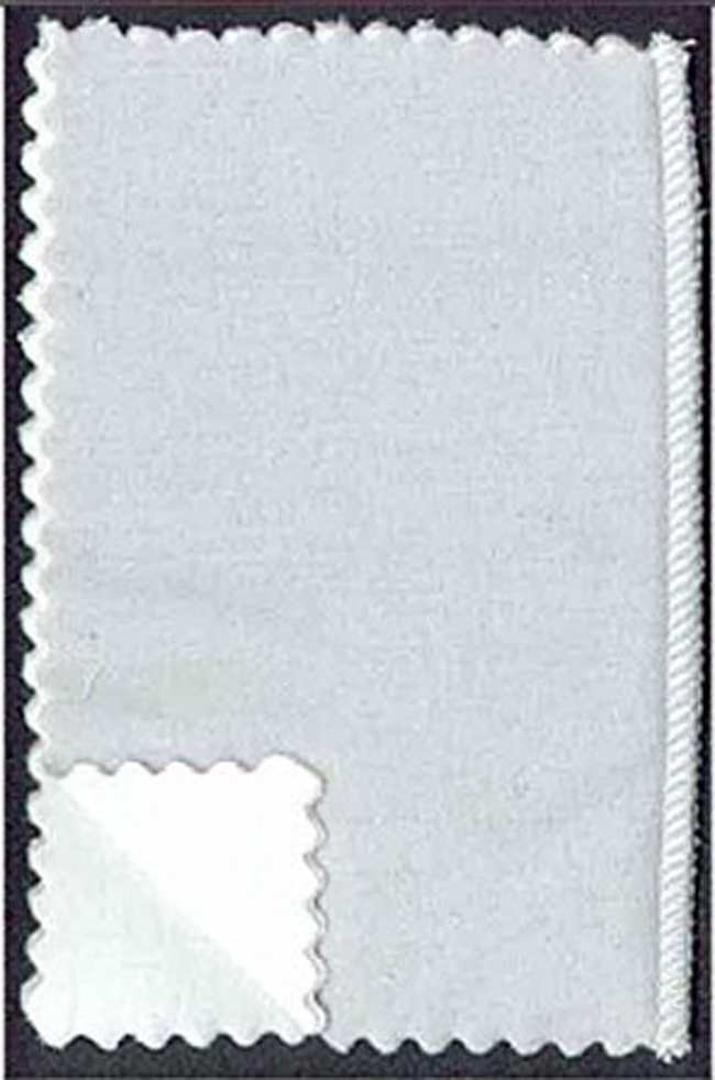 JEWELERS POLISHING CLOTH , 6\"x4\" gray/white.