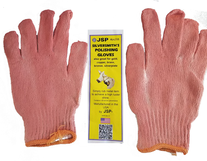 JEWELERS POLISHING GLOVES, red , pair - Click Image to Close